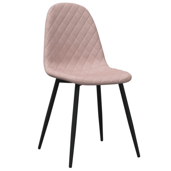 Sillas de comedor 6 unidades terciopelo rosa M 3