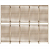 Biombo de 5 paneles ratán sintético beige 5