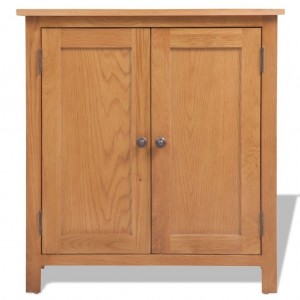 Aparador de madera maciza de roble 70x35x75 cm H