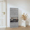 Mueble zapatero madera contrachapada gris Sonoma 59x17x150 cm 1