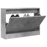Mueble zapatero madera de ingeniería gris hormigón 80x21x57 cm 1