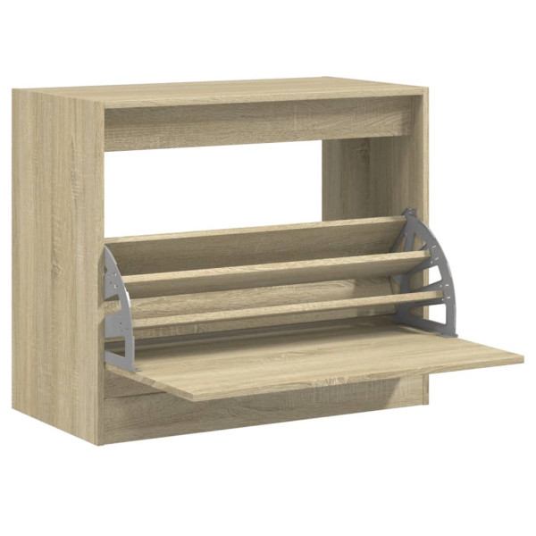 Zapatero de madera de ingeniería roble Sonoma 80x42x69 cm M 2