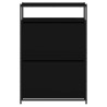 Zapatero de madera de ingeniería negro 75x34x112 cm 5