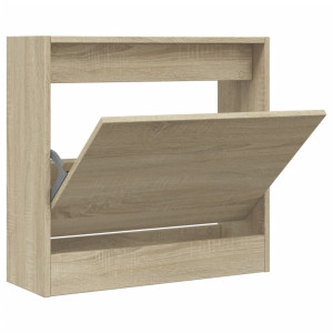 Zapatero de madera de ingeniería roble Sonoma 60x21x57 cm H