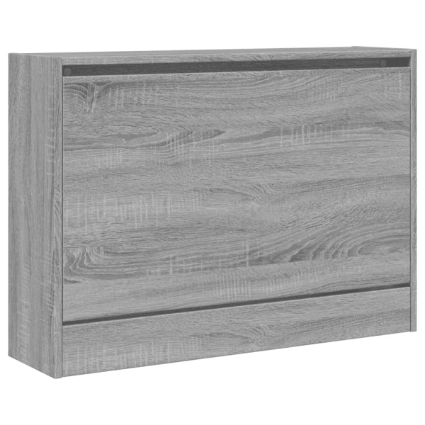 Zapatero de madera de ingeniería gris Sonoma 80x21x57 cm M 4