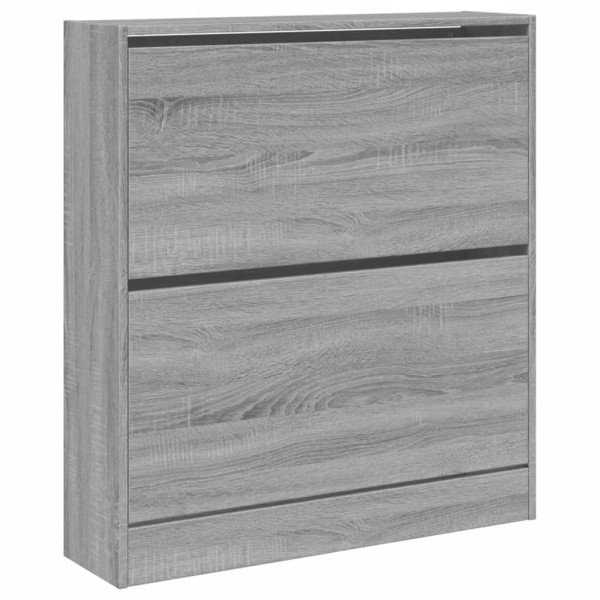 Zapatero de madera de ingeniería gris Sonoma 80x21x87.5 cm M 4