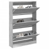 Zapatero de madera de ingeniería gris Sonoma 80x21x125.5 cm 1