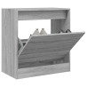 Zapatero de madera de ingeniería gris Sonoma 60x34x63.5 cm 1