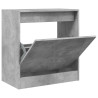 Zapatero de madera de ingeniería gris hormigón 60x34x63.5 cm 2