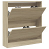 Zapatero de madera de ingeniería roble Sonoma 80x21x87.5 cm 1