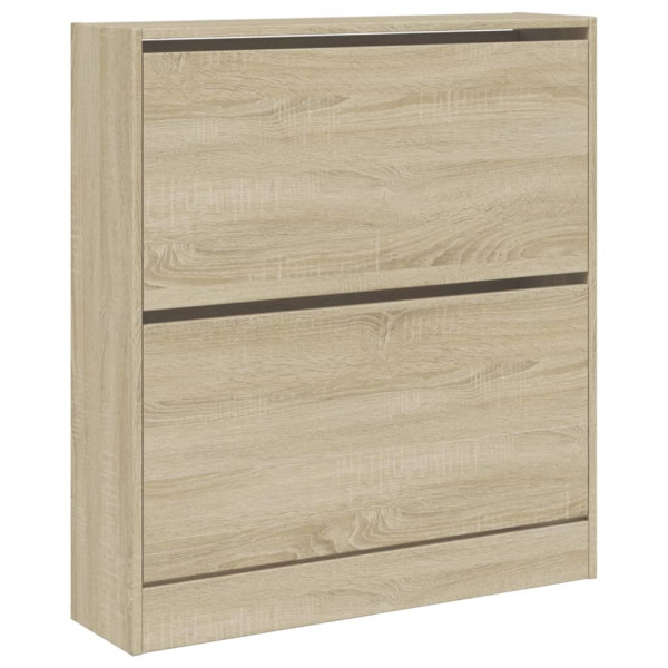 Zapatero de madera de ingeniería roble Sonoma 80x21x87.5 cm M 4