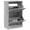 Zapatero de madera de ingeniería gris Sonoma 60x34x96.5 cm 1