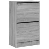 Zapatero de madera de ingeniería gris Sonoma 60x34x96.5 cm 4