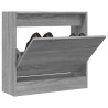 Zapatero de madera de ingeniería gris Sonoma 60x21x57 cm 1