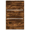 Zapatero de madera de ingeniería roble ahumado 80x21x125.5 cm 5