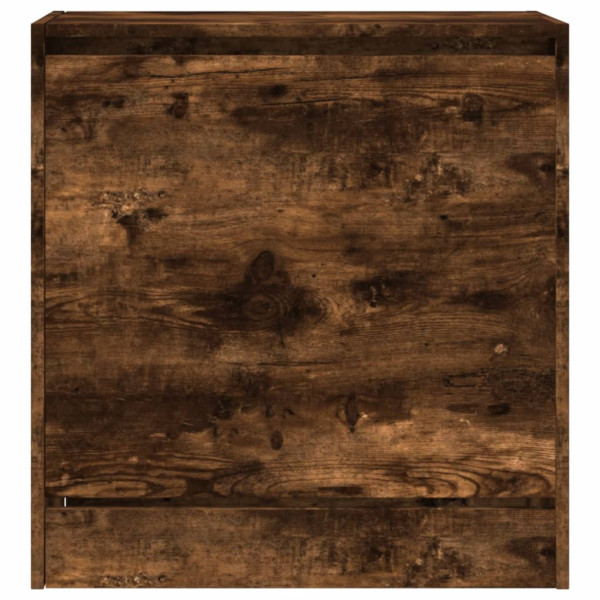 Zapatero de madera de ingeniería roble ahumado 60x34x63.5 cm M 5