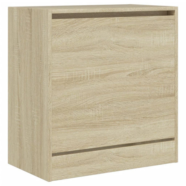 Zapatero de madera de ingeniería roble Sonoma 60x34x63.5 cm M 4