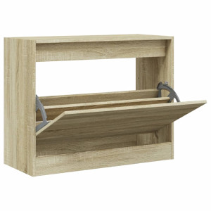 Zapatero de madera de ingeniería roble Sonoma 80x34x63 cm H