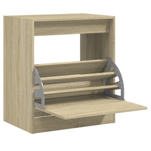 Zapatero de madera de ingeniería roble Sonoma 60x42x69 cm H