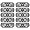 Tapetes de escada de borracha 10 pcs de borracha 25x75 cm 3