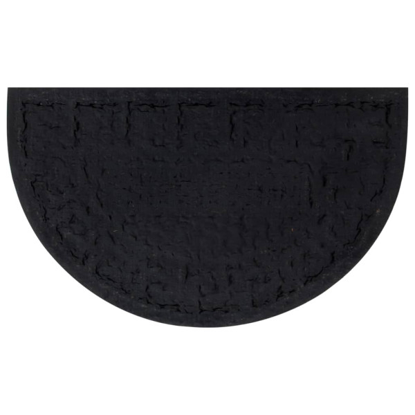 Tapete de porta semicircular 45x75 cm borracha e fibra de coco M 3