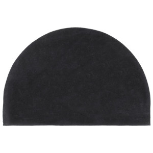 Fio semicircular de fibra de coco cinza escuro 40x60 cm H