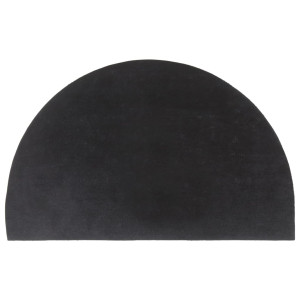 Fibra de algodão semicircular cinza escuro 50x80 cm H