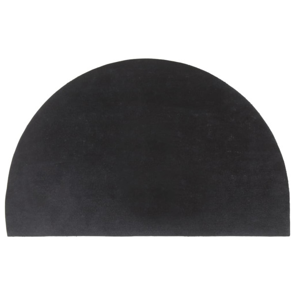 Felpudo semicircular de fibra de coco gris oscuro 50x80 cm M 2