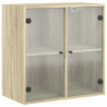 Mueble de pared puertas de vidrio roble Sonoma 68x37x68.5 cm 2