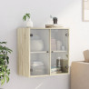 Mueble de pared puertas de vidrio roble Sonoma 68x37x68.5 cm 3