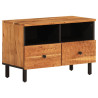 Mueble de TV madera maciza de acacia 70x33x46 cm 2