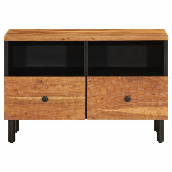 Mueble de TV madera maciza de acacia 70x33x46 cm M 5