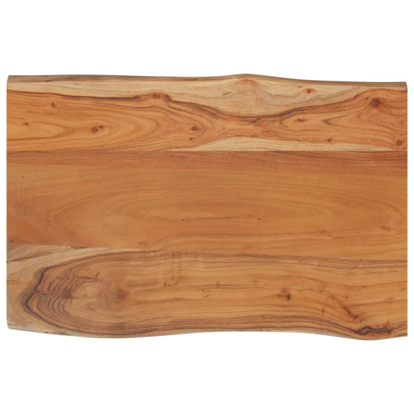 Mesa auxiliar madeira maciça de acacia borda natural 60x40x2.5 cm M 3
