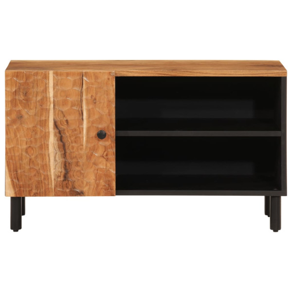Mueble de TV madera maciza de acacia 80x33x46 cm M 5