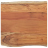 Mesa auxiliar madera maciza acacia borde natural 40x40x2.5 cm 3
