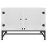 Mesa de centro c/ portas de vidro 68.5x50x50 cm branco 5