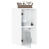 Mueble de pared con puertas de vidrio blanco 35x37x68.5 cm 5
