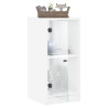 Armario auxiliar con puertas de vidrio blanco 35x37x75.5 cm 5