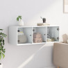Mueble de pared con puertas de vidrio blanco 102x37x35 cm 3