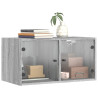 Mueble de pared puertas de vidrio gris Sonoma 68.5x37x35 cm 4