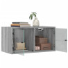 Mueble de pared puertas de vidrio gris Sonoma 68.5x37x35 cm 5