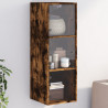 Mueble de pared puertas de vidrio roble ahumado 35x37x100 cm 1