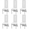 Sillas de comedor 6 unidades cuero artificial blanco 1