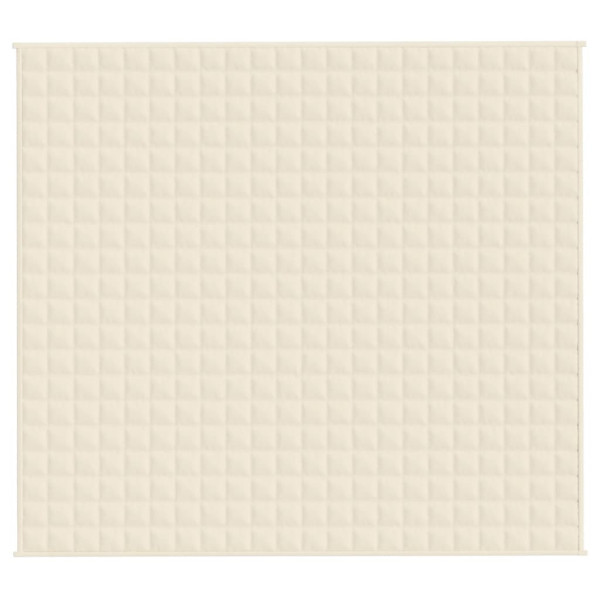 Manta pesada 9 kg 200x220 cm tecido creme-claro M 3