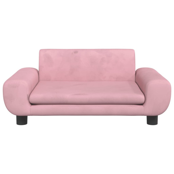 Cama para perros de terciopelo rosa 70x45x33 cm M 3