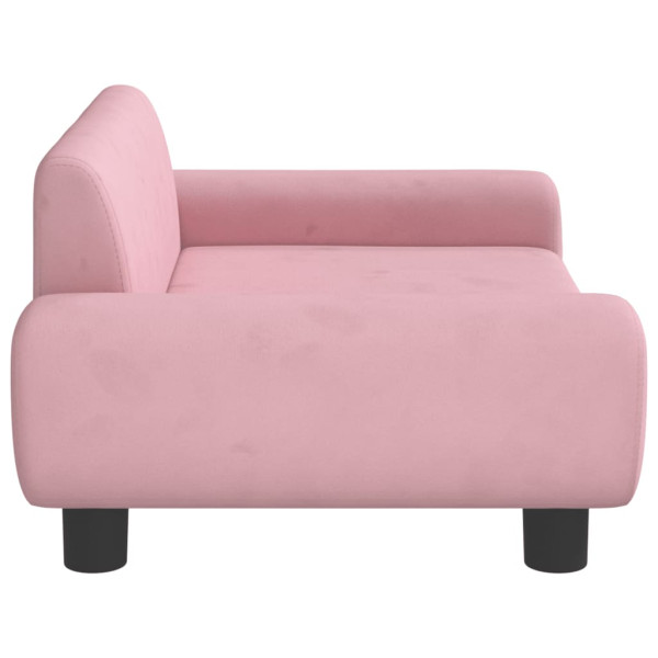 Cama para cães 70x45x33 cm veludo rosa M 4