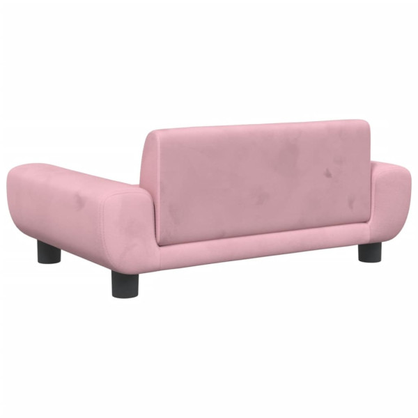 Cama para cães 70x45x33 cm veludo rosa M 5