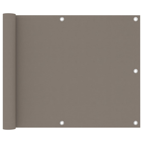 Toldo para balcón de tela oxford gris taupe 75x500 cm D