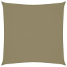 Toldo de vela cuadrado tela Oxford beige 3x3 m 1