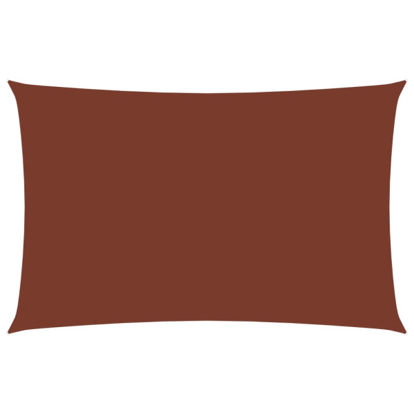 Toldo de vela rectangular tela Oxford terracota 2.5x5 m D